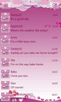 GO SMS Pro Bird Lover Theme android App screenshot 1