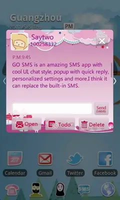 GO SMS Pro Bird Lover Theme android App screenshot 2